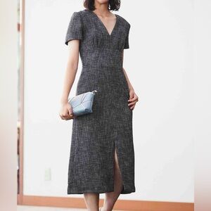 Massimo Dutti Tweed Midi Dress XS